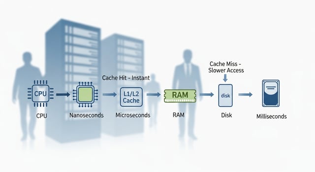 Cache Cases How does a cache miss work?