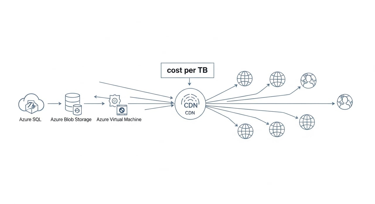 Azure CDN pricing comparison chart 2026