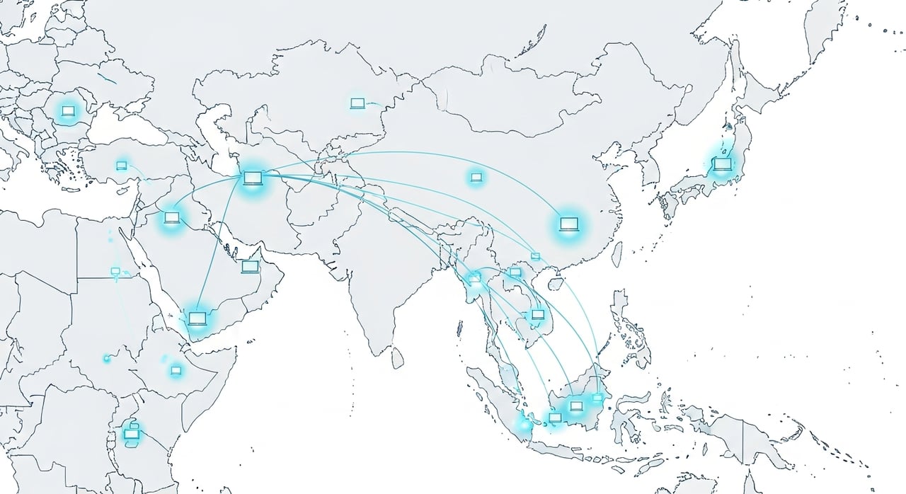 Map visualization of Asia-Pacific CDN coverage and edge node distribution in 2026