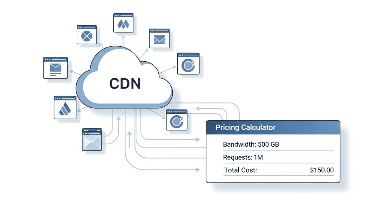 Cloudflare CDN pricing calculator 2026 bandwidth cost estimation