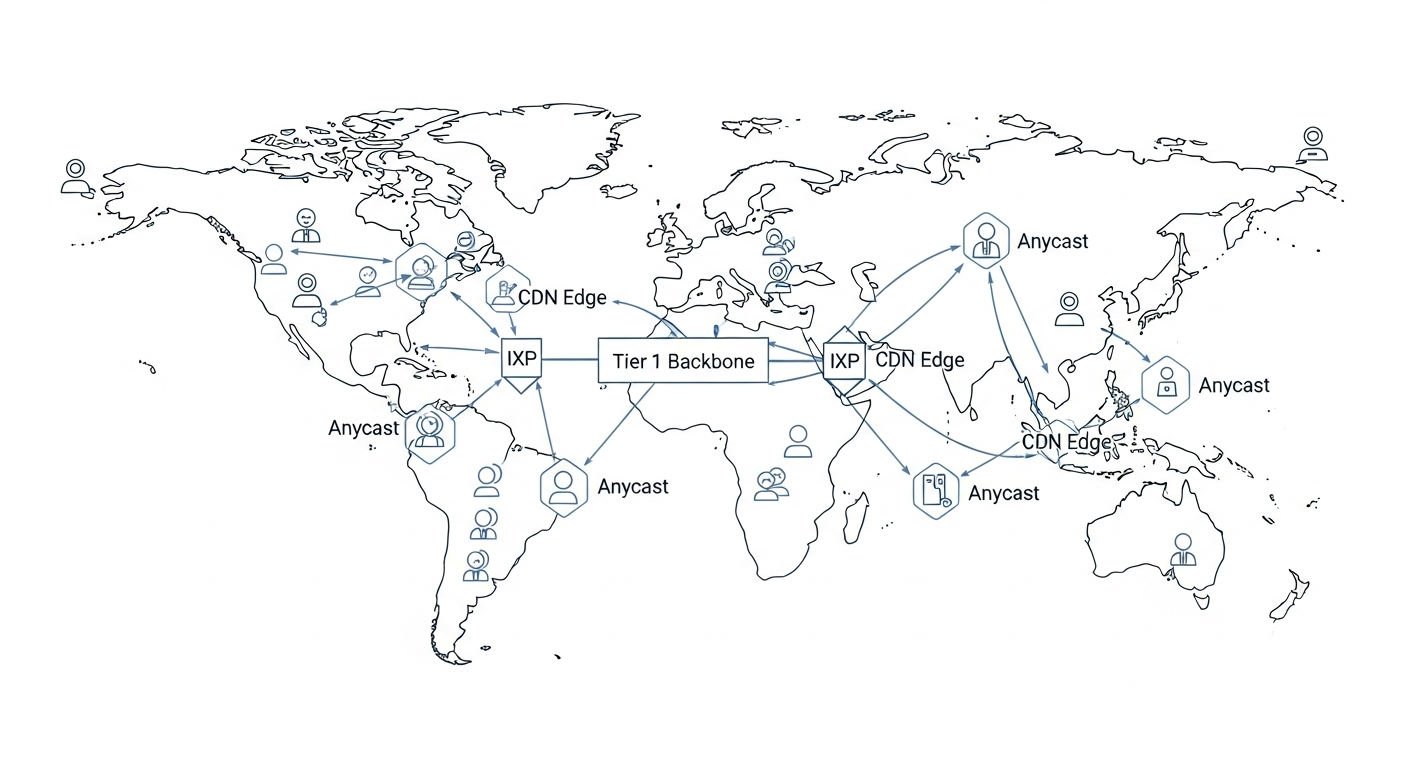 CDN Internet Backbone Explained: Anycast, IXPs and Tier 1 Networks