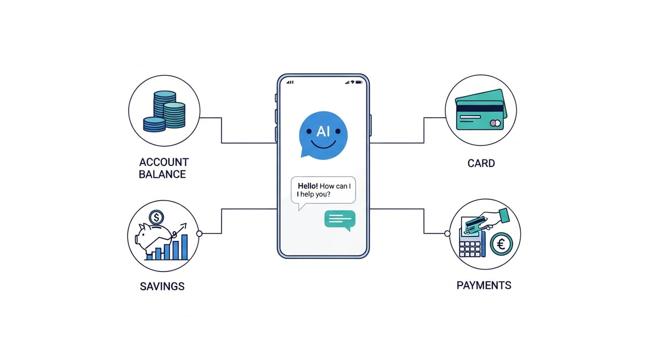 Conversational AI for banking architecture diagram showing KAI platform components