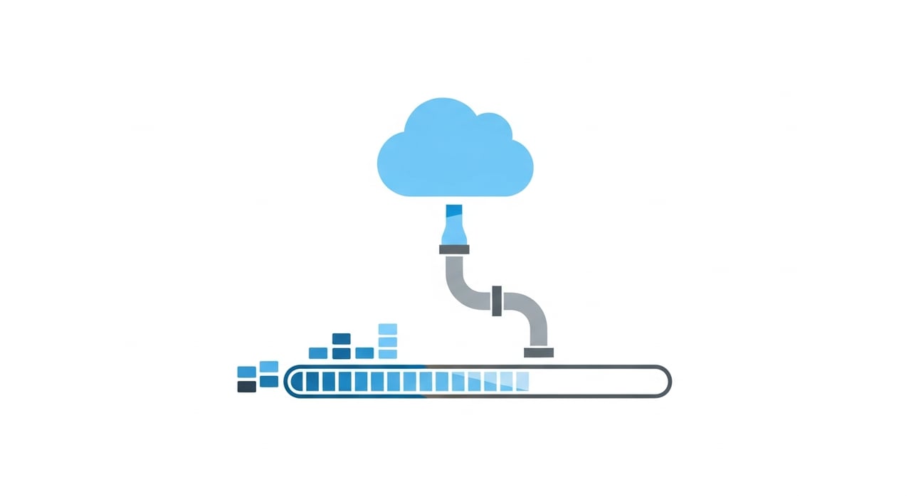 Diagram illustrating cloud storage performance bottlenecks across the transfer path from client to origin