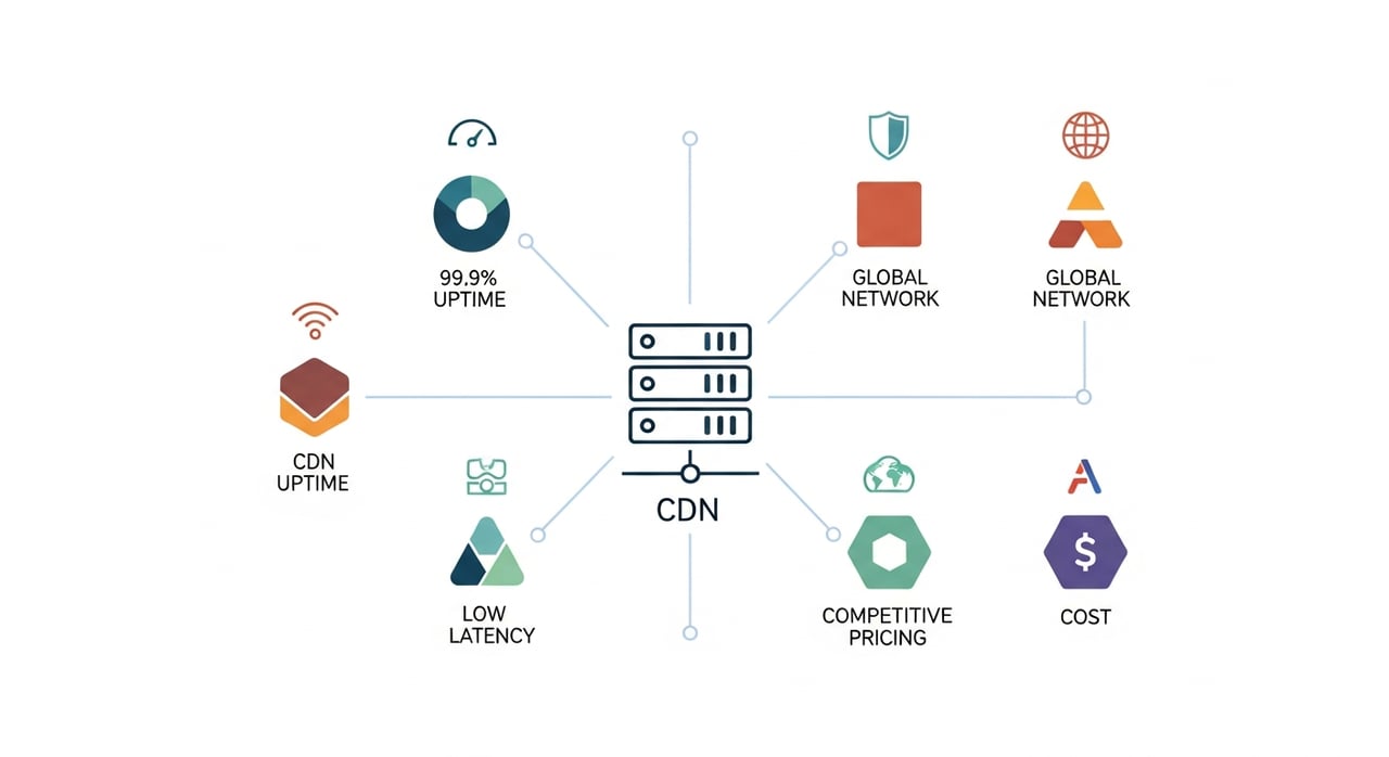 CDN providers comparison 2026 — ranked list with pricing and performance data