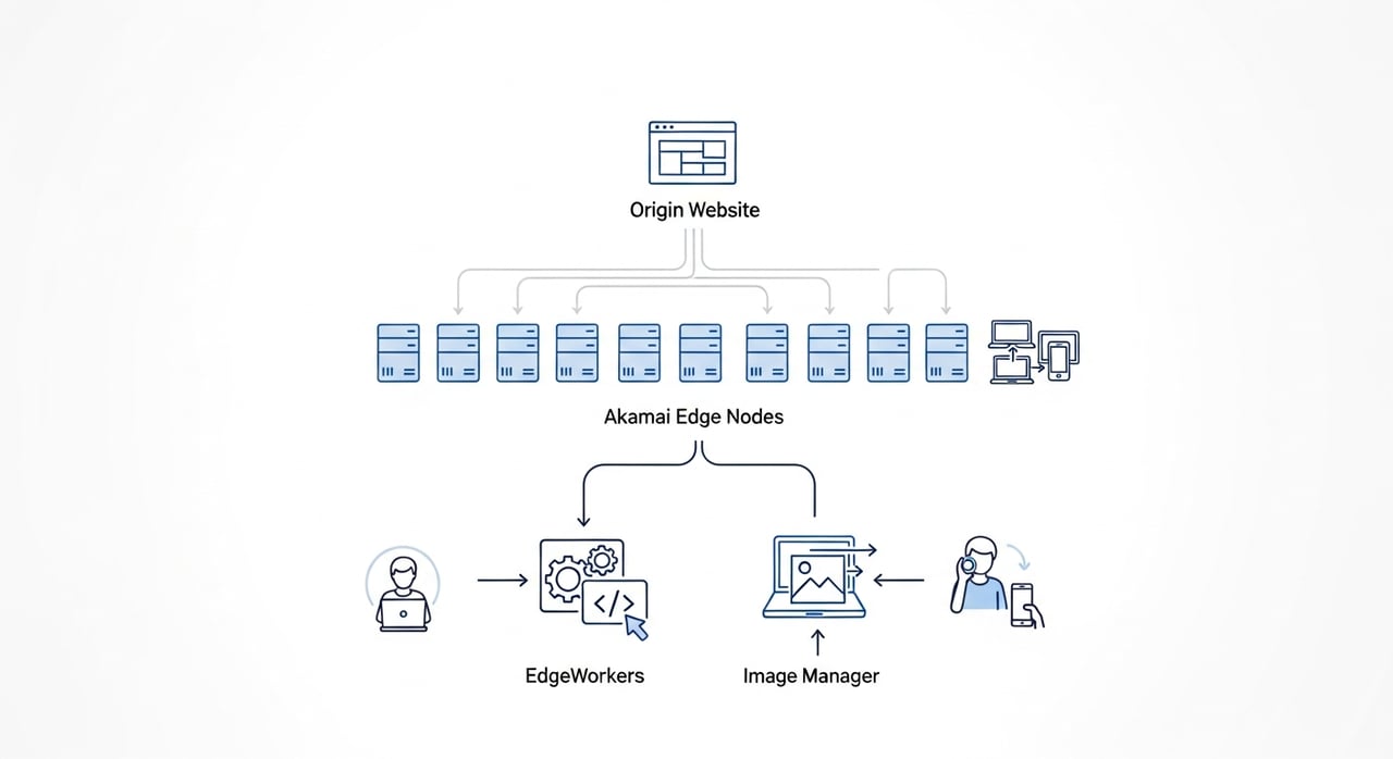 Akamai EdgeWorkers and Image Manager architecture diagram for 2026