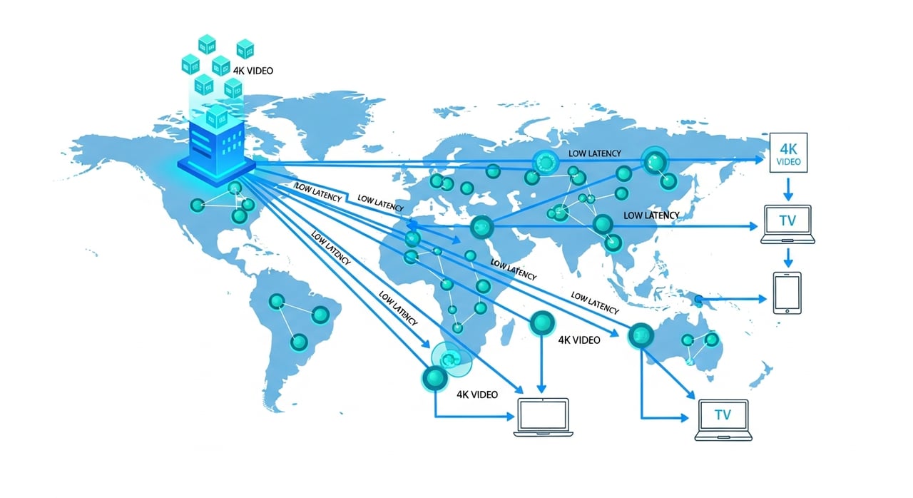 Video CDN configuration diagram for ultra-HD streaming in 2026