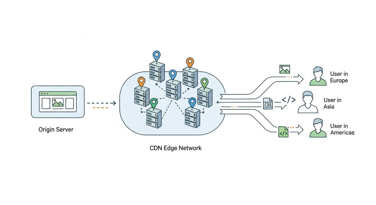 How to configure CDN for static assets - architecture diagram