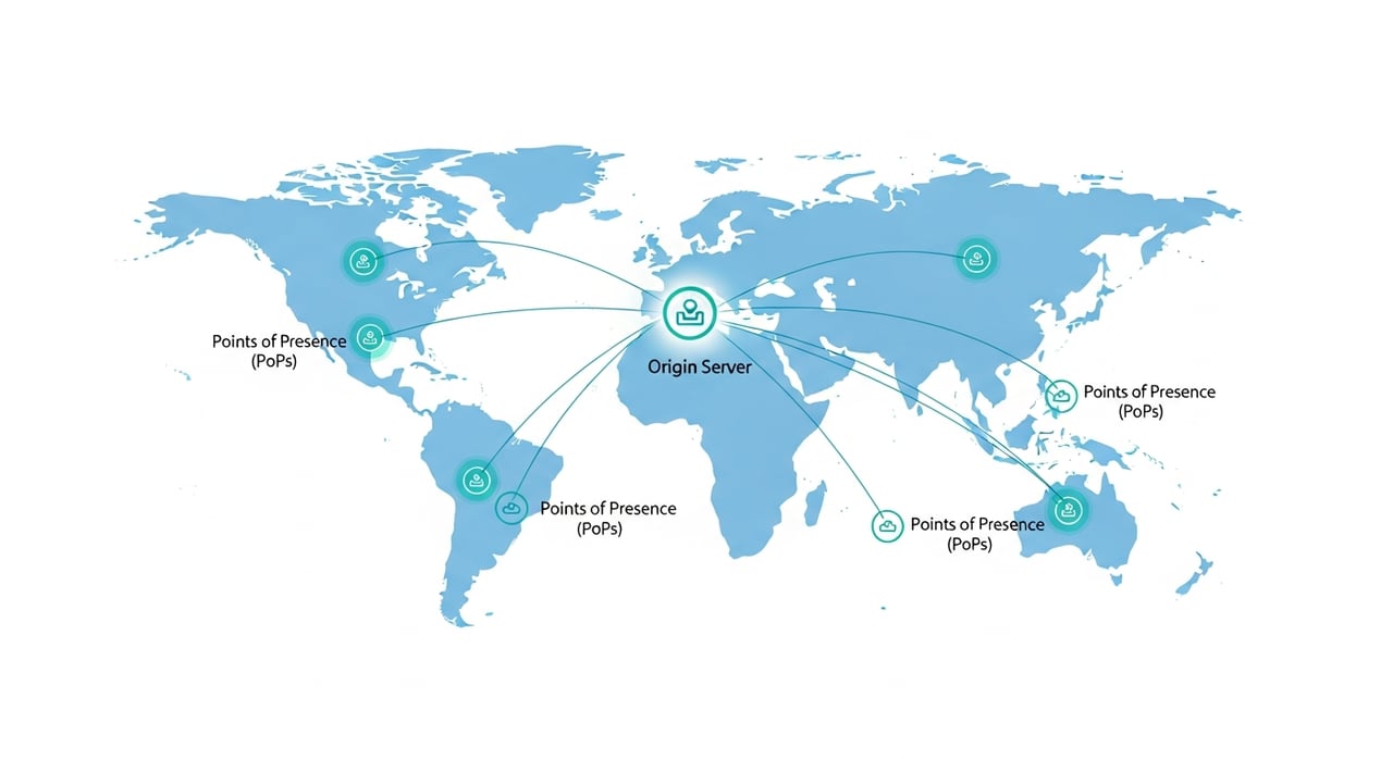 CDN nodes and points of presence architecture diagram