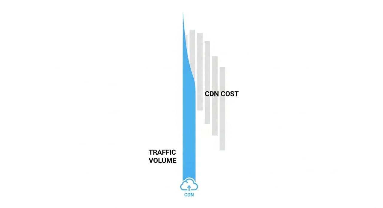 CDN77 pricing analysis chart for 2026 traffic volumes