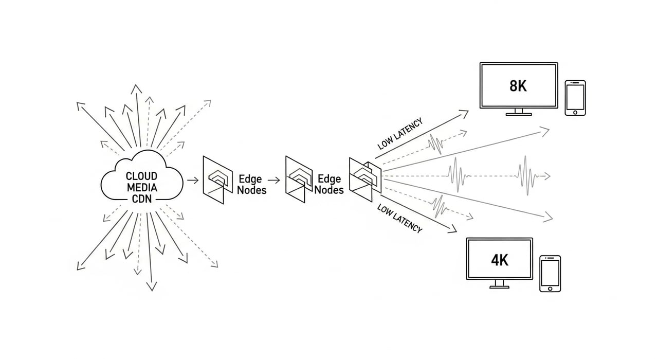 8K and 4K video CDN delivery architecture diagram for 2026