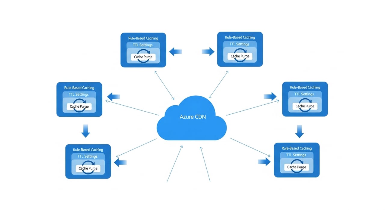 Azure CDN advanced caching configuration diagram for 2026