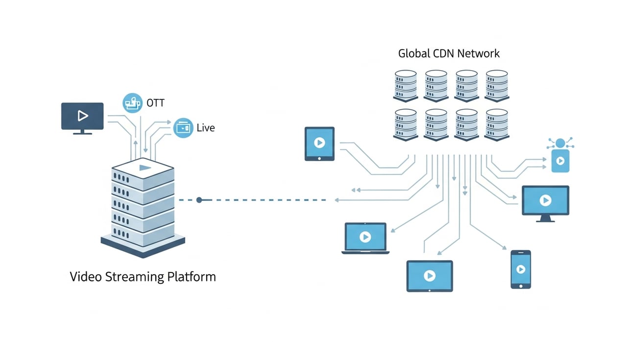 Best CDN for video streaming comparison chart for OTT and live delivery in 2026