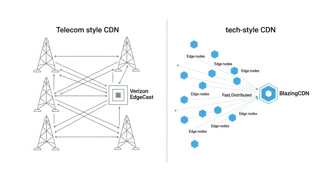 Verizon EdgeCast vs BlazingCDN 2026 comparison