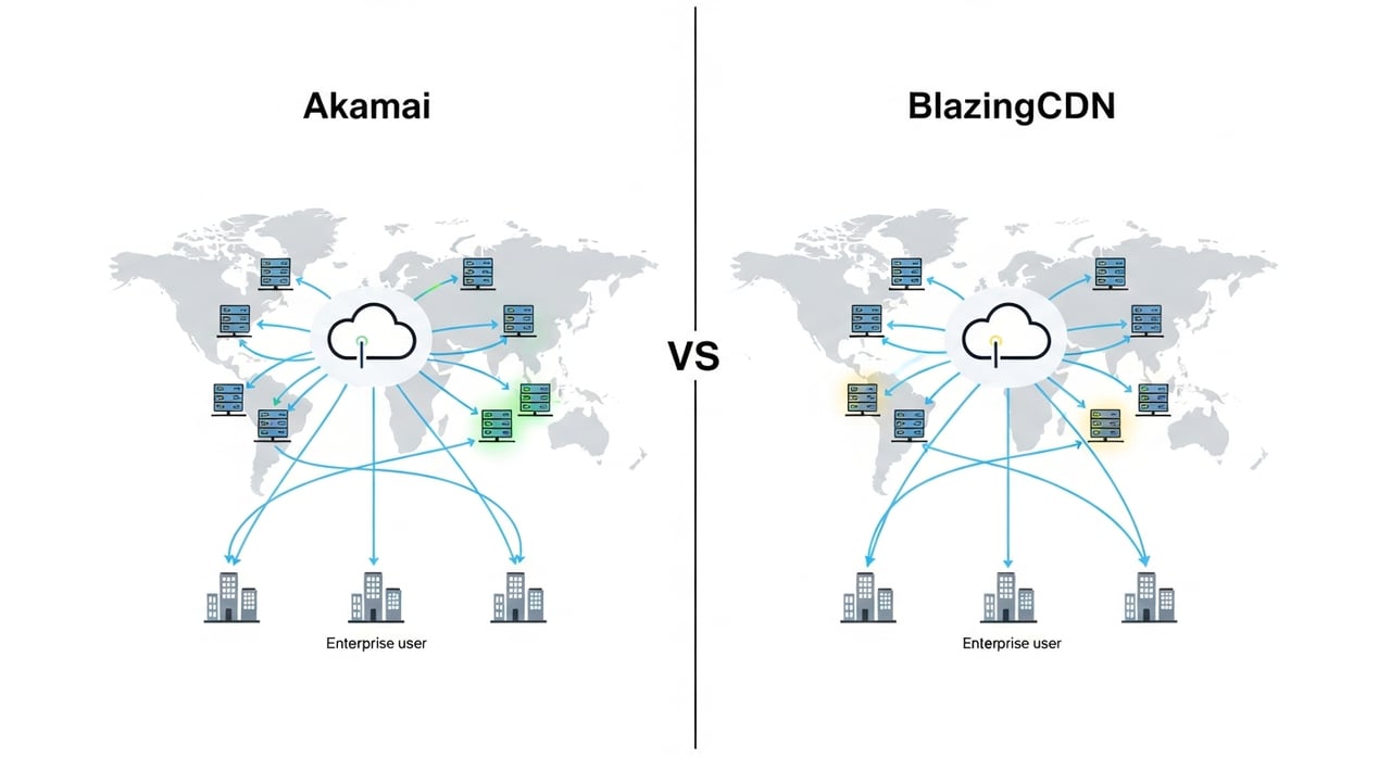 Akamai vs BlazingCDN enterprise CDN comparison 2026