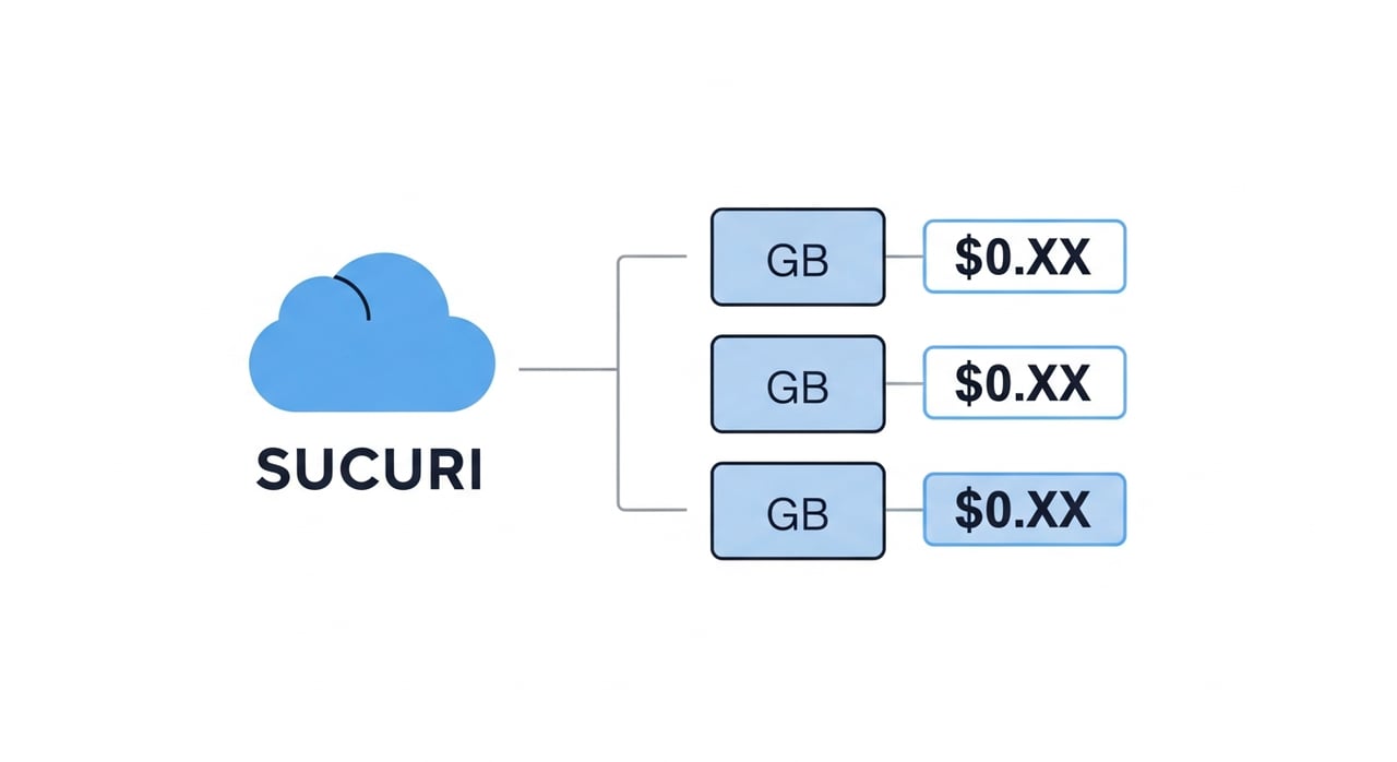 Sucuri CDN pricing comparison chart 2026
