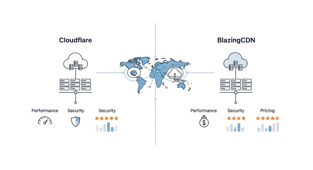 Cloudflare vs BlazingCDN comparison for 2026