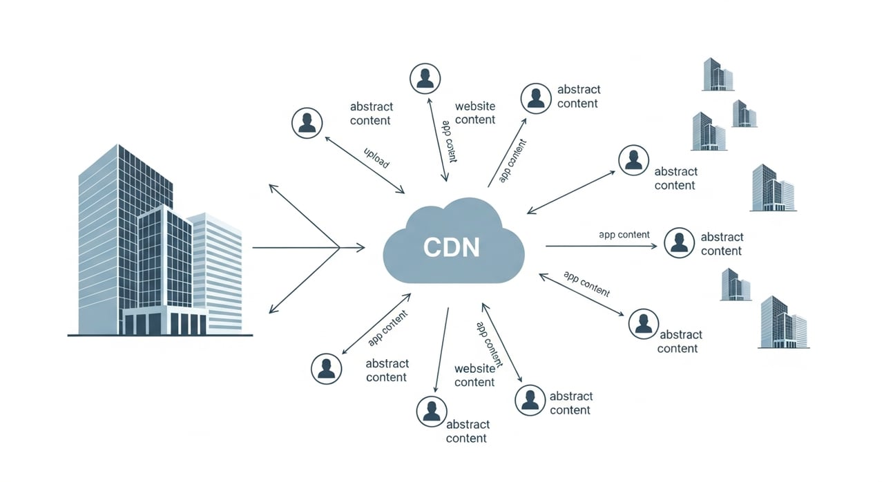 Enterprise CDN architecture diagram for 2026