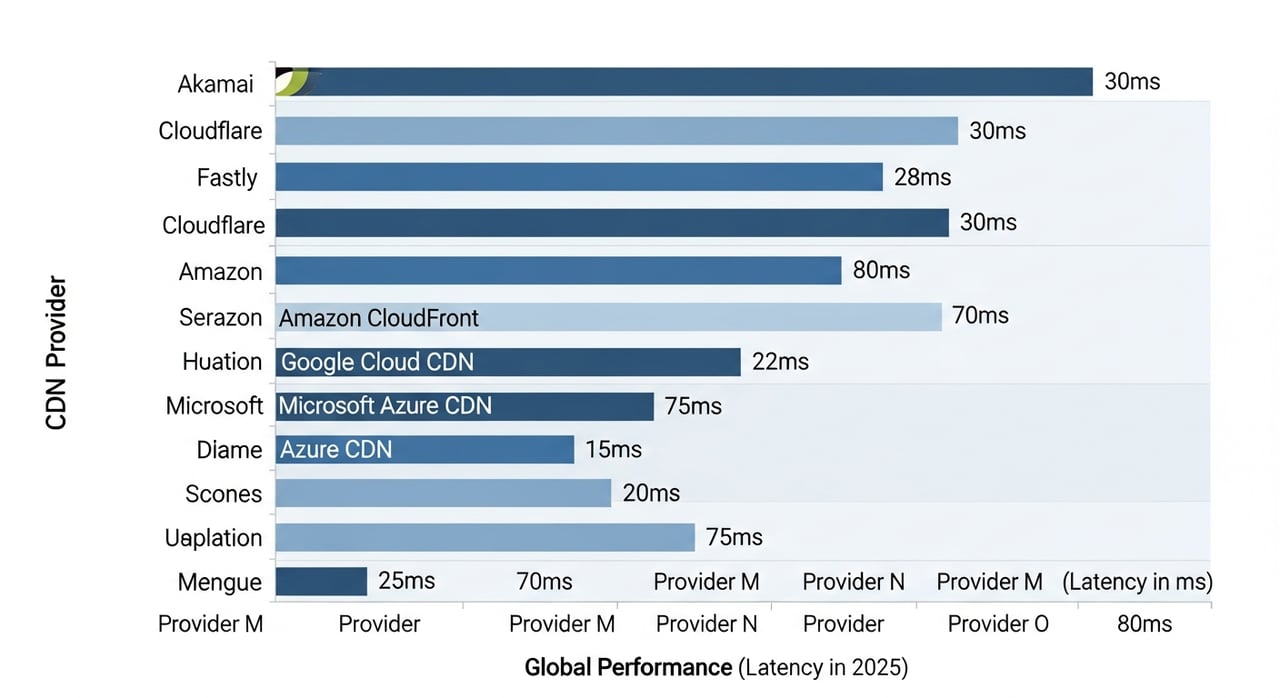 CDN performance benchmark comparison chart for 2026