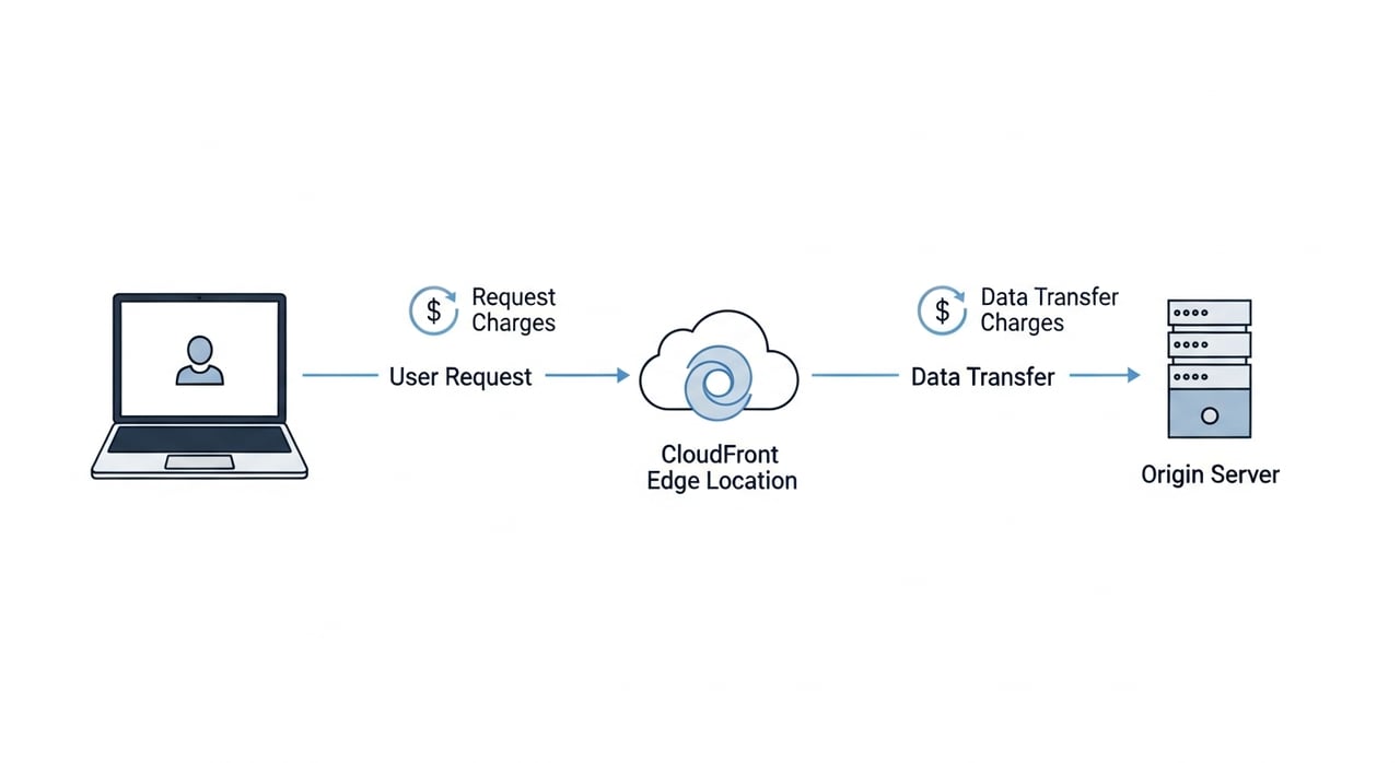 AWS CloudFront pricing breakdown diagram for 2026