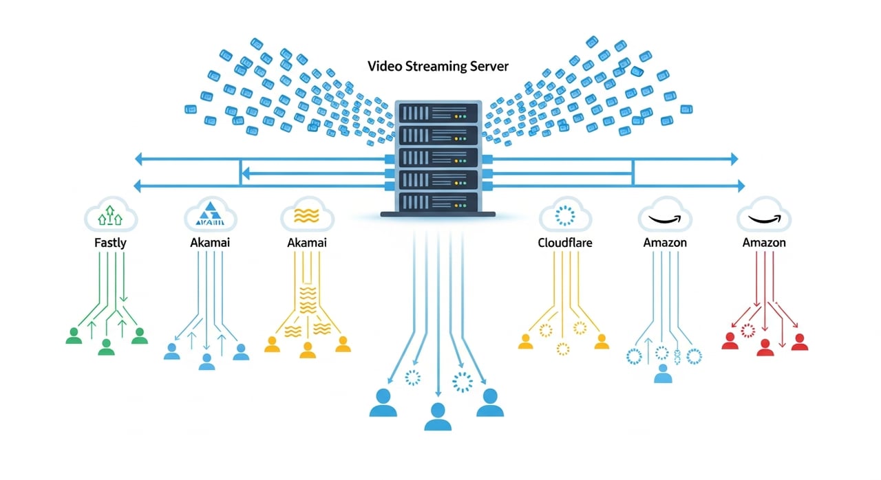 CDN streaming services comparison 2026 - Fastly vs Akamai vs Cloudflare vs Amazon CloudFront