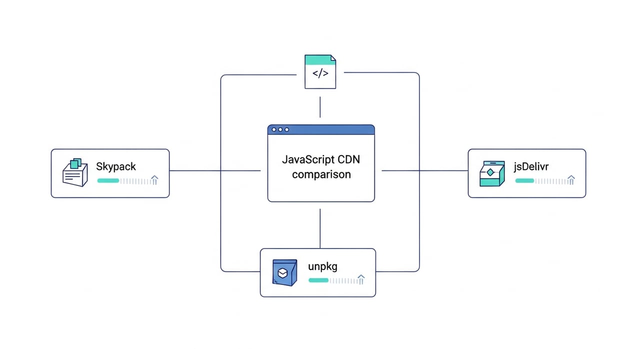 Skypack vs jsDelivr vs unpkg npm CDN comparison 2026